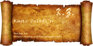 Kautz Zoltán névjegykártya